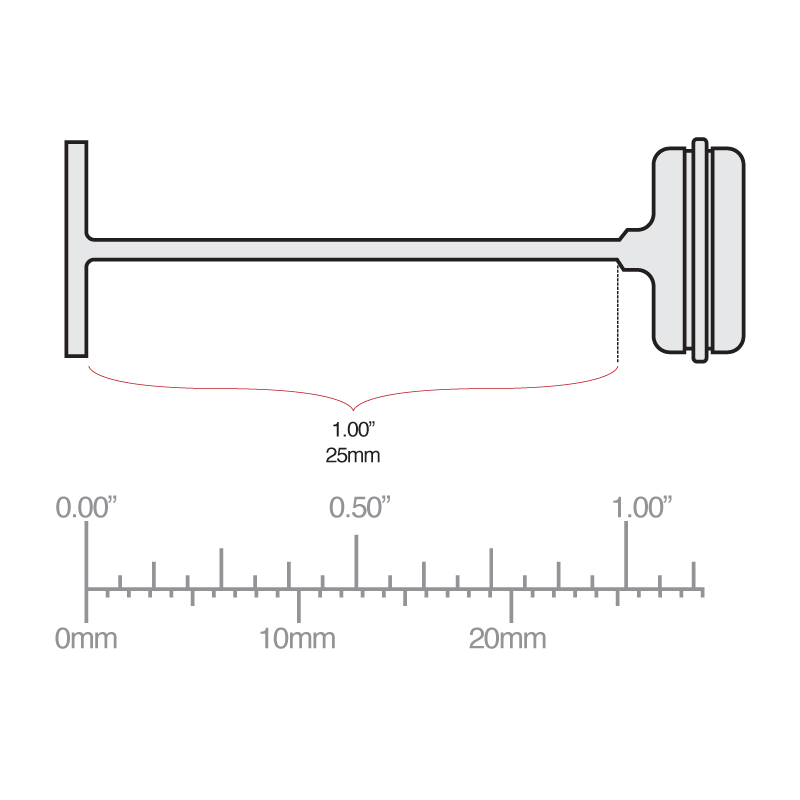 Avery Dennison 10657 1.0" (25mm) Natural Standard Paddle Swiftach Fasteners