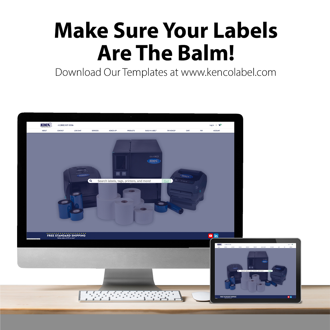 2.125" x 2.125" 12up Lip Balm Labels with Tab (10 sheets per pack)