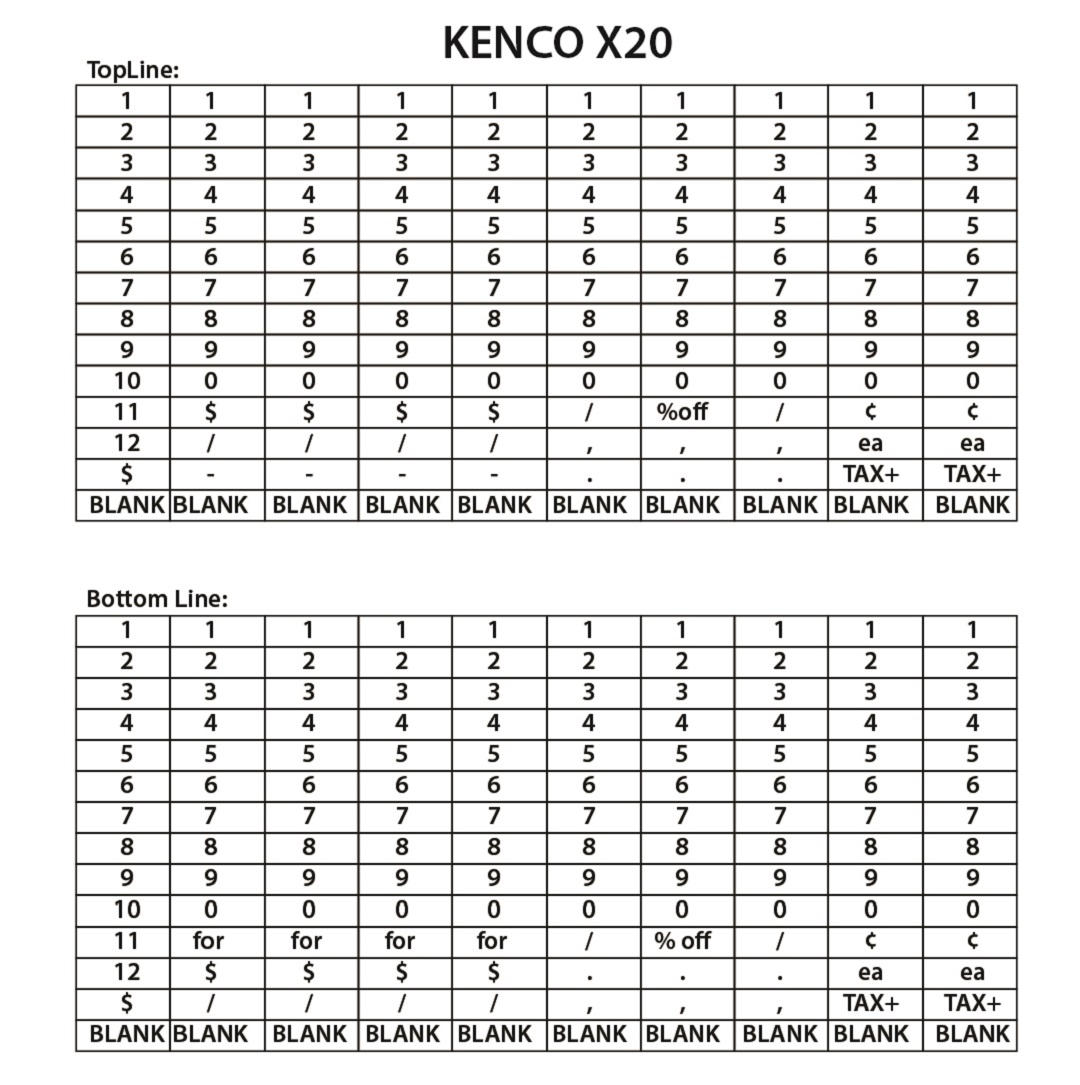 Kenco X20 2Line Label Price Gun