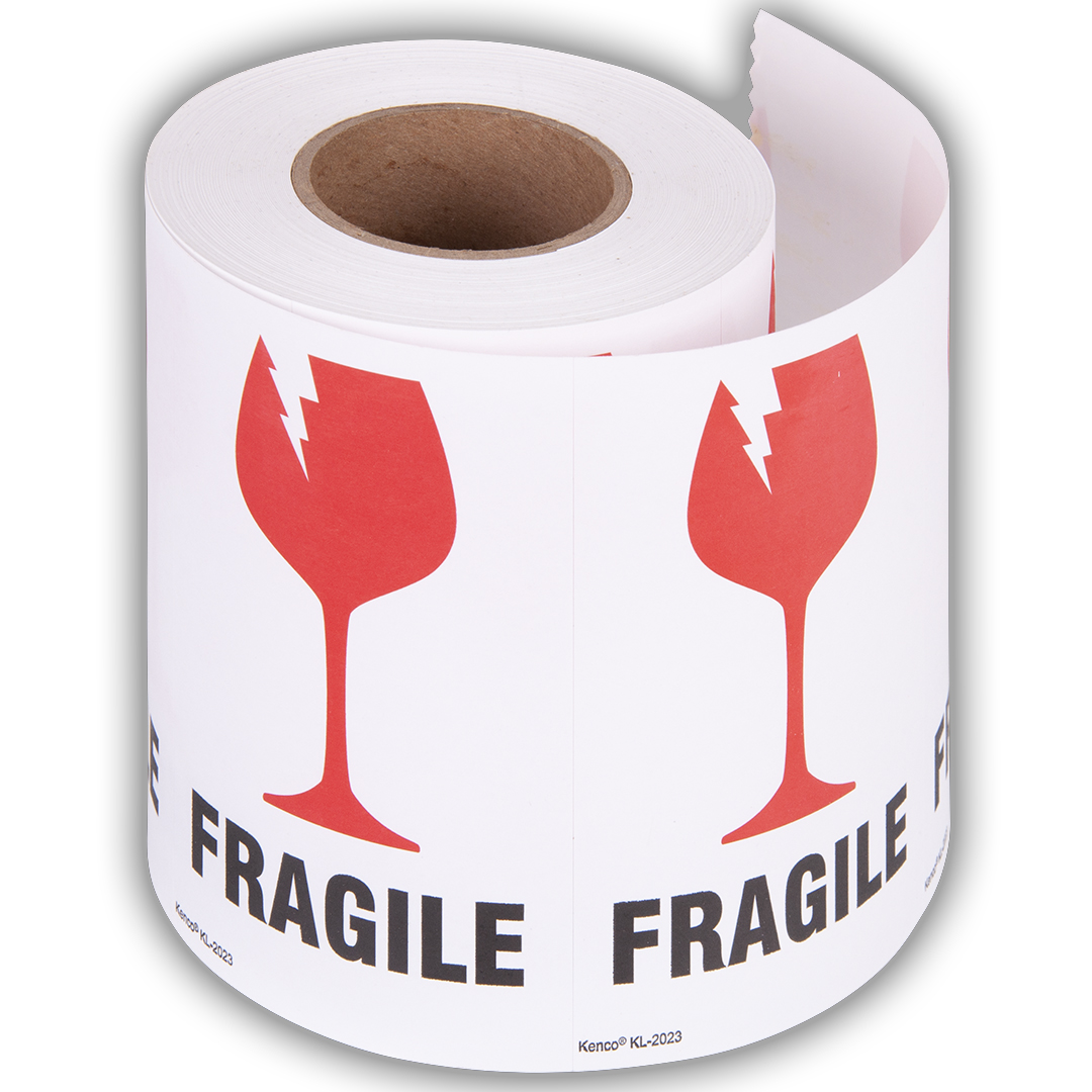 Fragile with Broken Glass International Safe Handling Warning Stickers