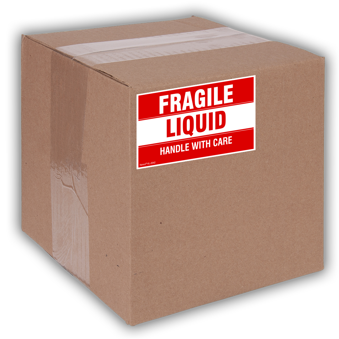 Fragile Liquid Handle with Care Warning Stickers