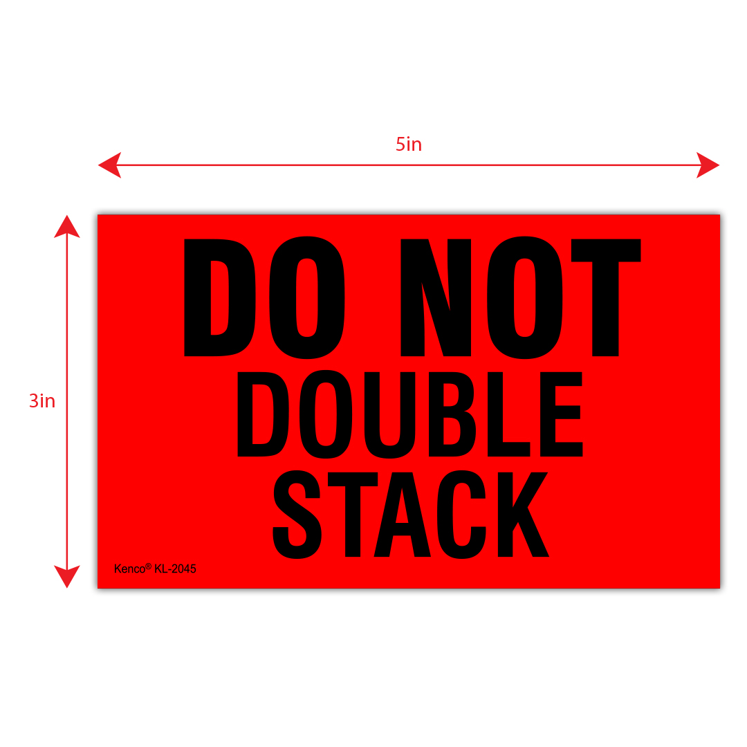 3 Stack Only Sticker Do not Double Stack Fluorescent Shipping Label Stickers