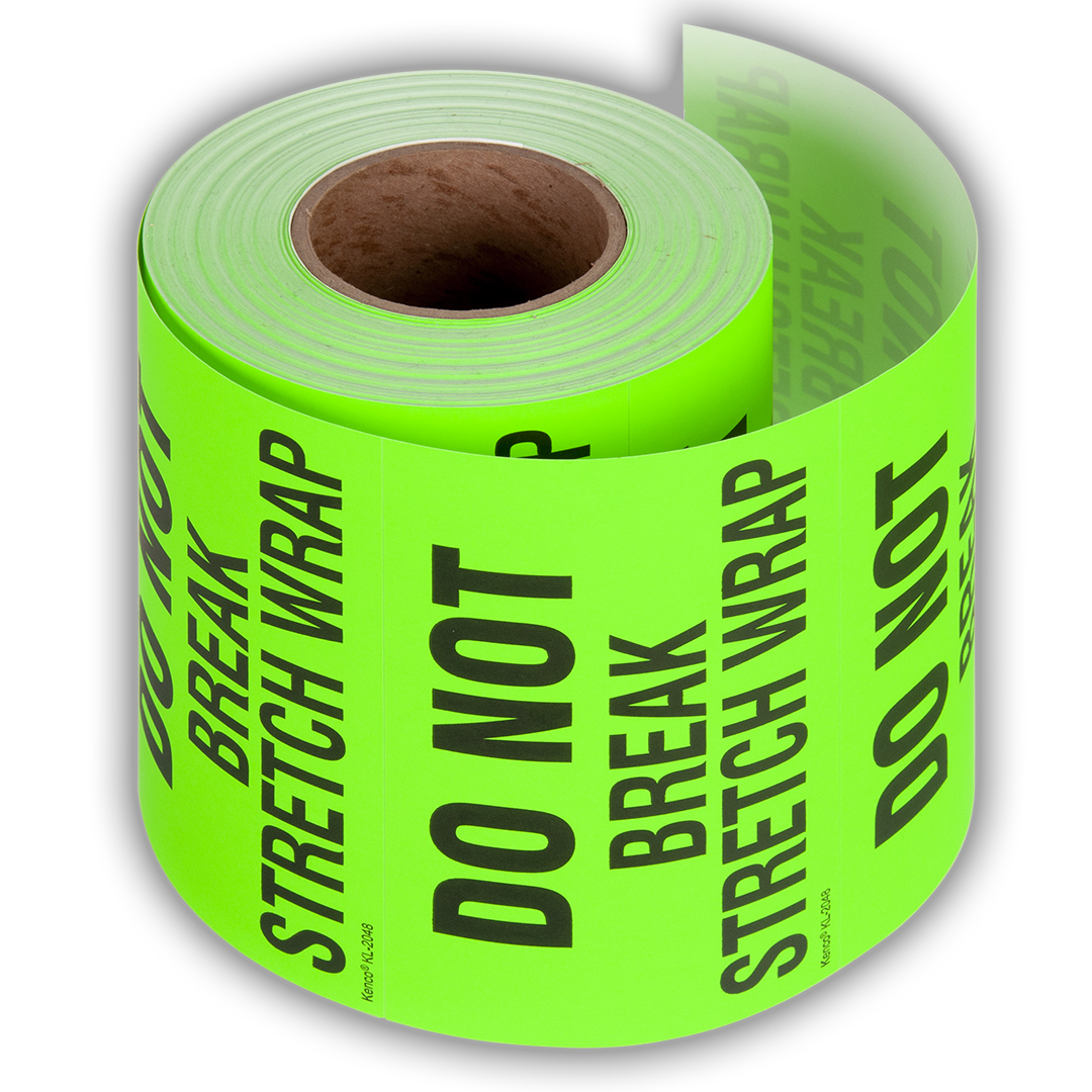 Do not Break Stretch Wrap Fluorescent Shipping Label Stickers