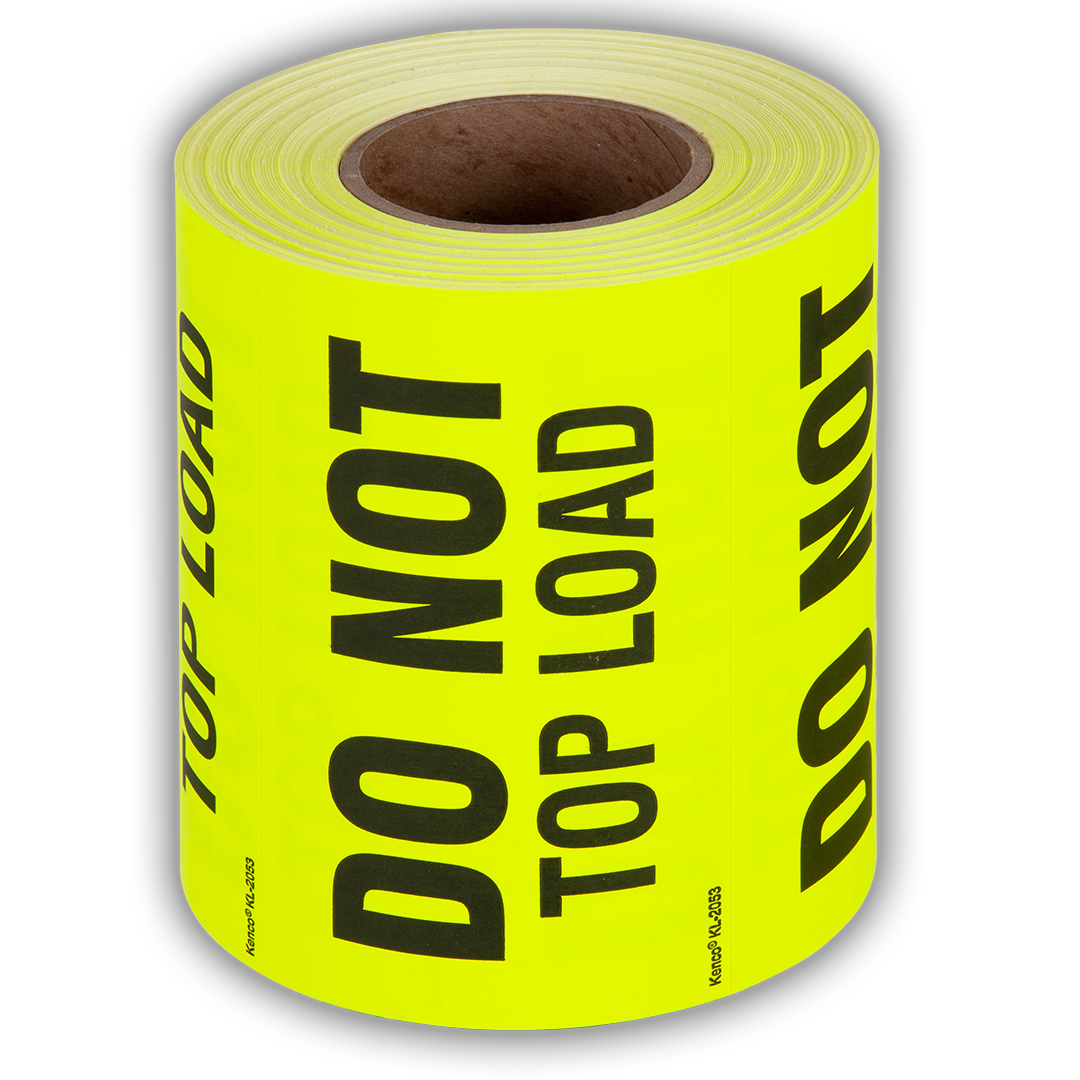 Do not Top Load Fluorescent Shipping Label Stickers