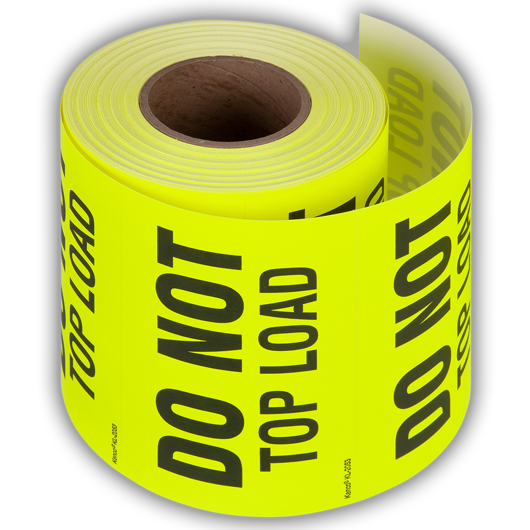 Do not Top Load Fluorescent Shipping Label Stickers