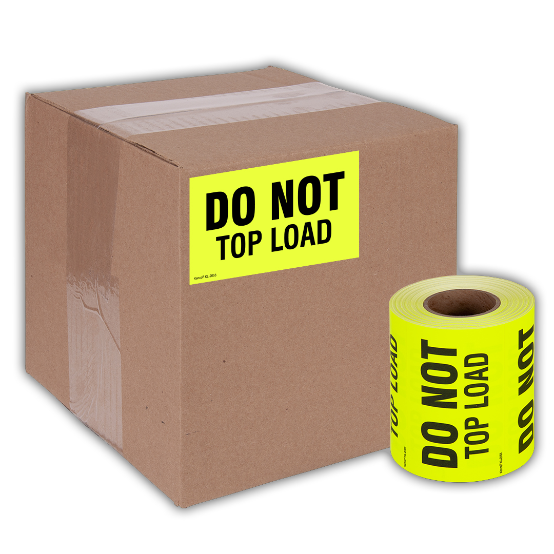 Do not Top Load Fluorescent Shipping Label Stickers