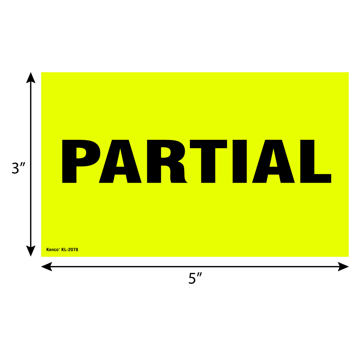 Partial" Fluorescent Shipping Label Stickers