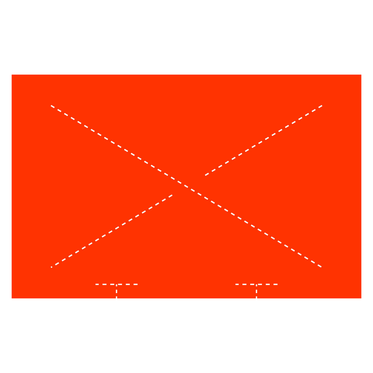 Flow Red Label Shape Fluorescent Red Labels with Tamper Proof Slits