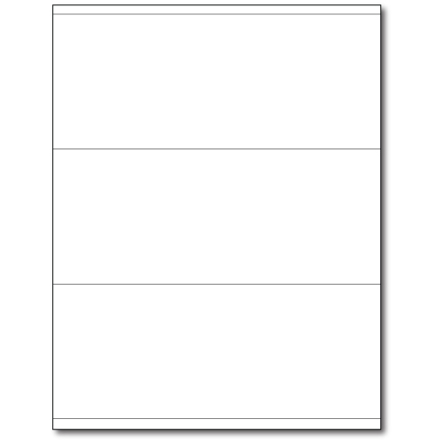 8.5in. X 3.5in. Laser or Inkjet Label Sheets - White