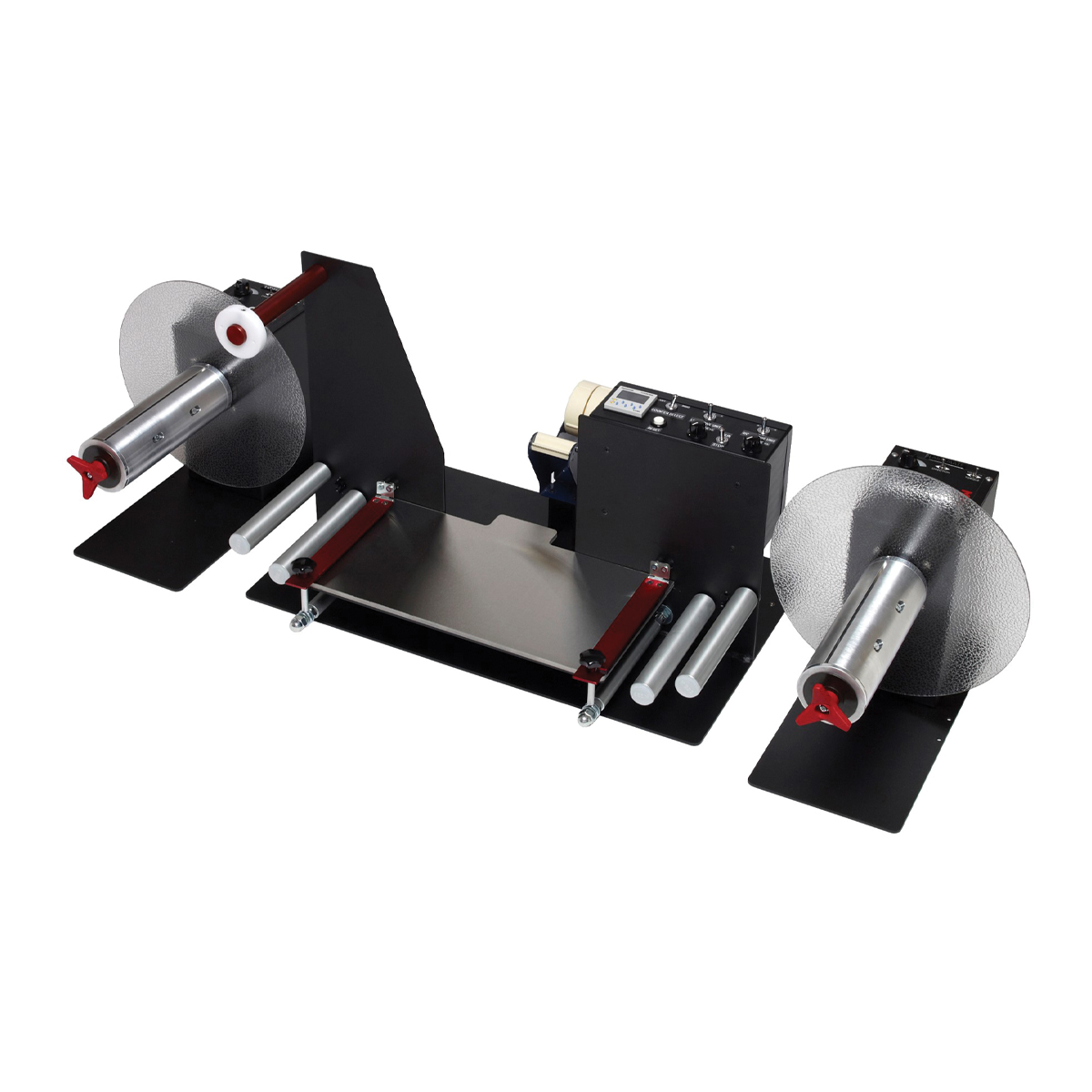 Label Splicing System for 12” Diameter Rolls.