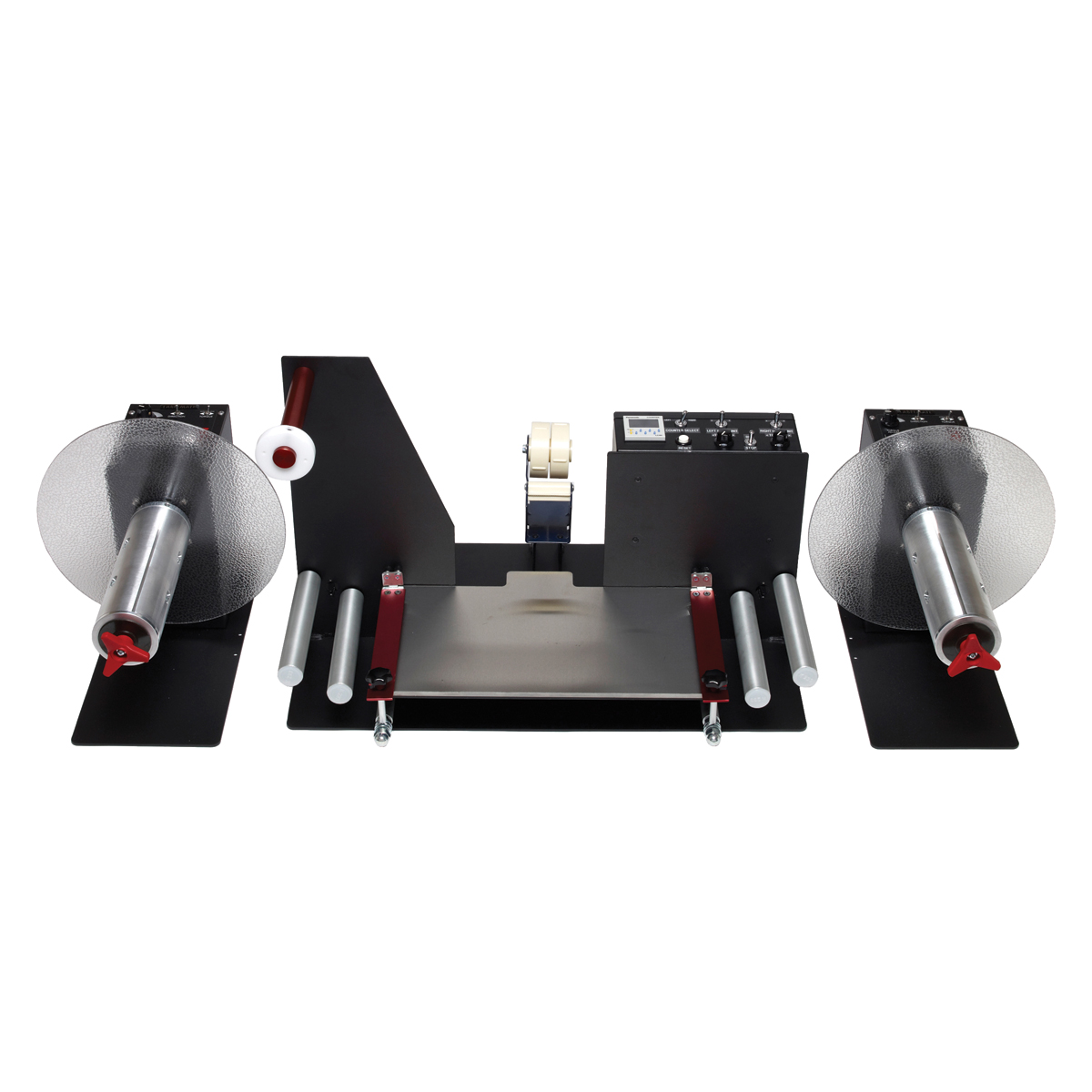 Label Splicing System for 12” Diameter Rolls.