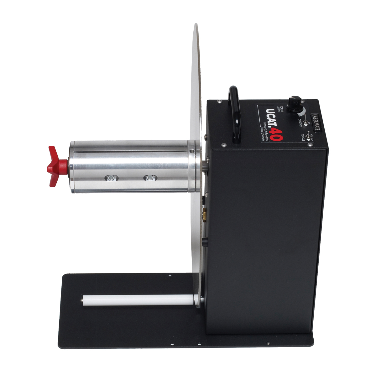Powered Label Unwinder for labels up to 6.5" wide, and roll diameters