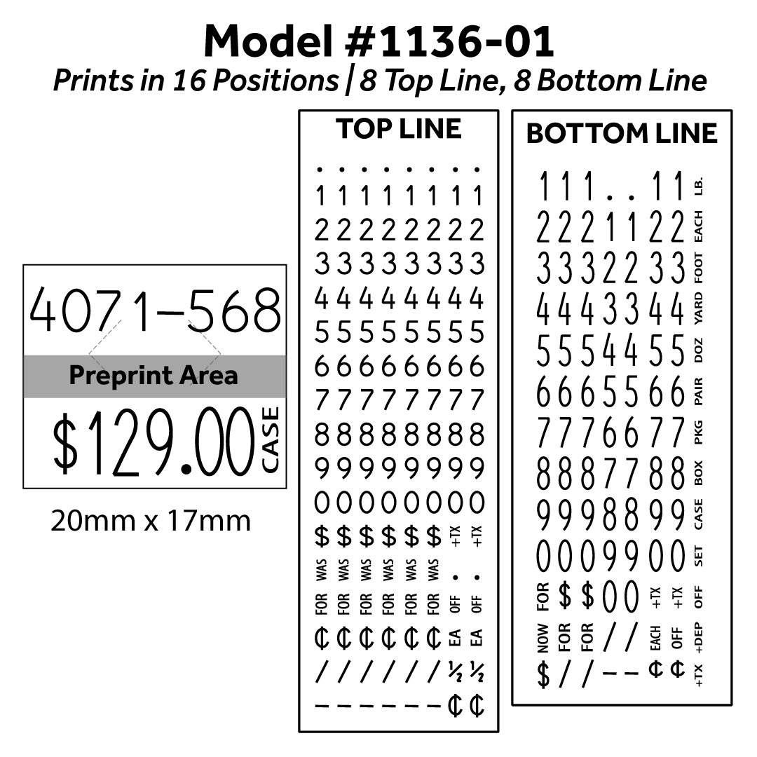 Monarch® 1136-01® Label Price Gun