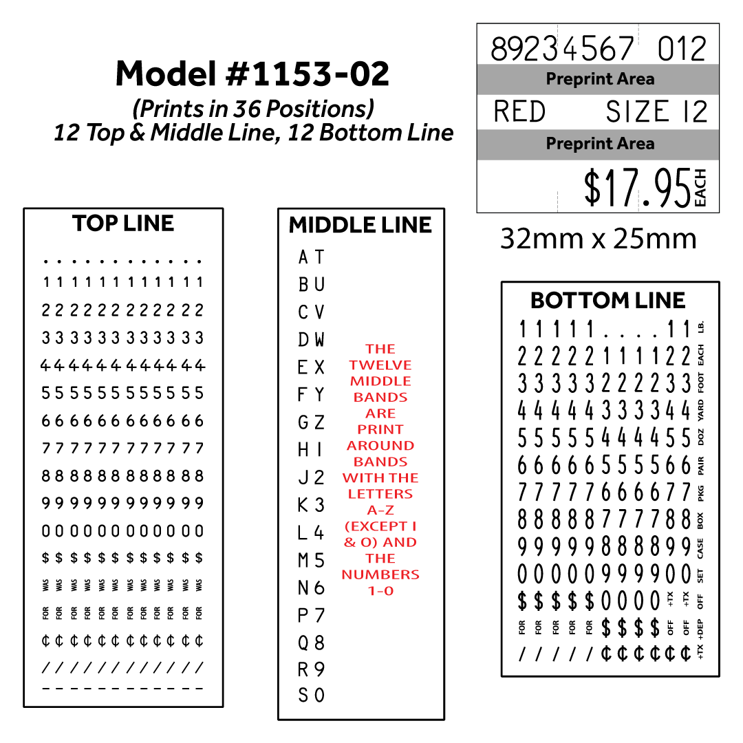 Monarch 1153-02 Label Price Gun