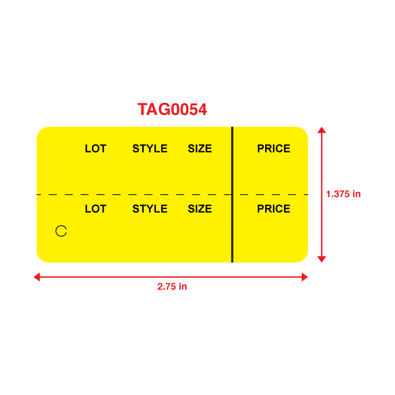 Horizontal Coupon Tags (Unstrung) Kenco Label & Tag