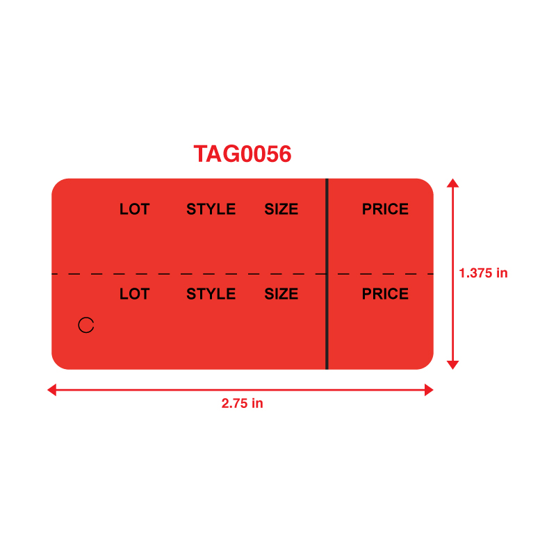Horizontal Coupon Tags (Unstrung) Kenco Label & Tag