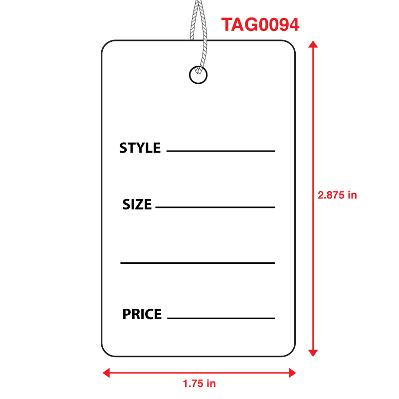 Large Coupon Tags (Strung) Kenco Label & Tag