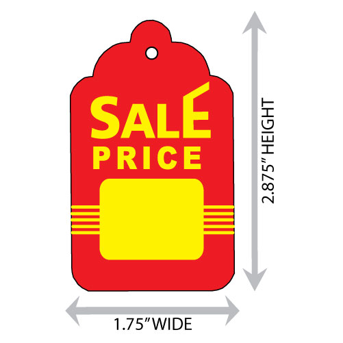 Large Vintage Promotional Red/Yellow Sale Price Merchandise Tag (Unstrung)
