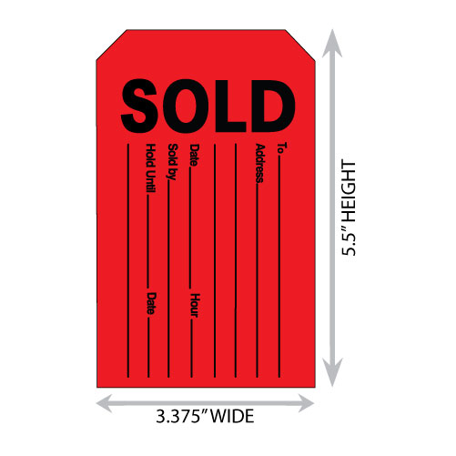 Sold Paper Large Red/Black