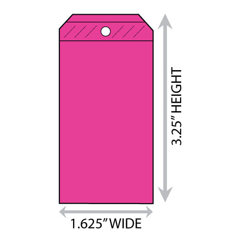 #2 Fluorescent Pink Shipping Merchandise Tags (Unstrung)