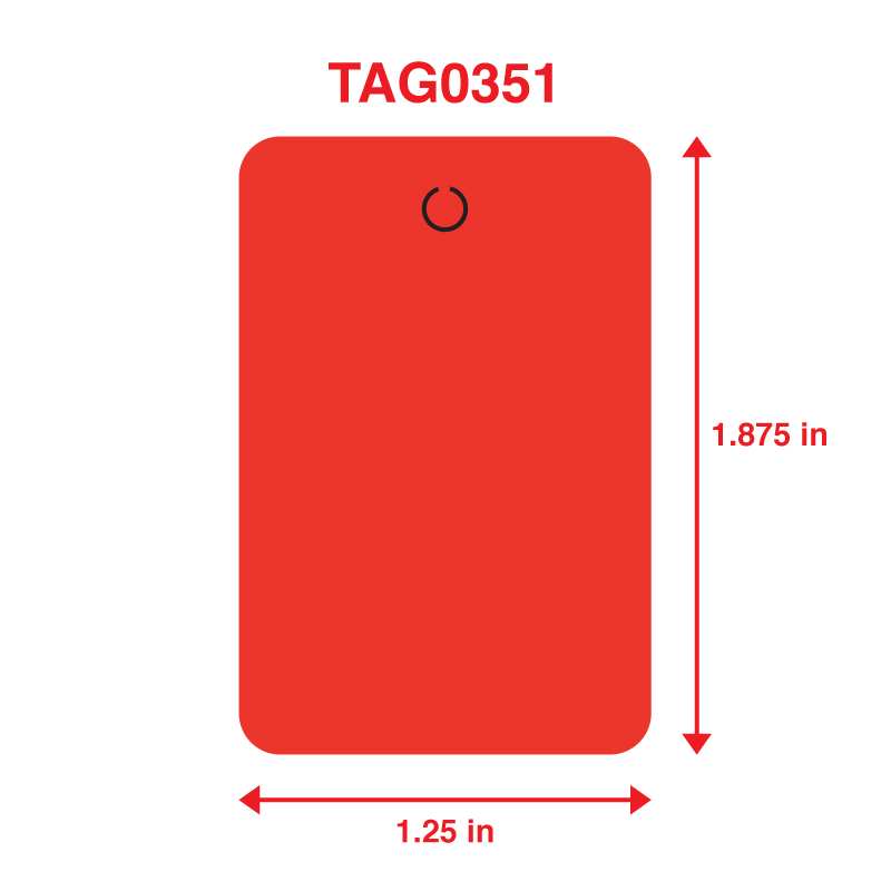 Small Red Blank Merchandise Tag