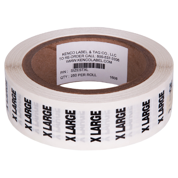 Size Labels and Strips | Kenco Label & Tag